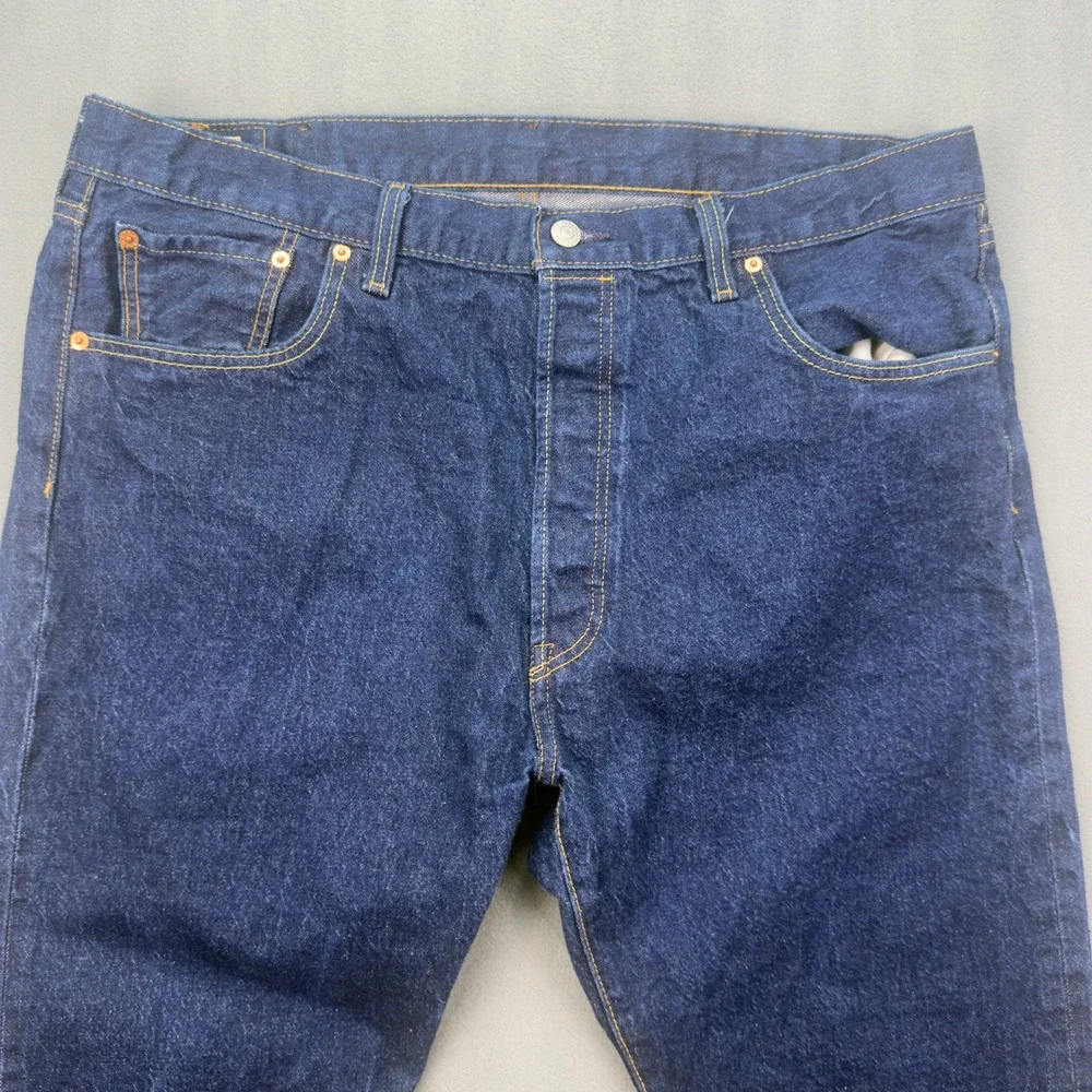 Levis 501 93 Straight Leg Jeans 40x29 Dark Wash Blue Denim 79830-0241